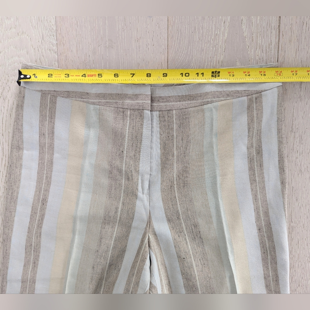 LAFAYETTE 148 Vintage Linen/Silk Blend Multi-Stripe Suit; Size 12 - Picture 13 of 16
